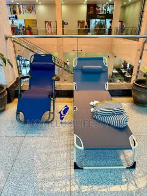 Portable Metal Ergonomic Reclining Chaise Bed Lounge Chair Y5t
