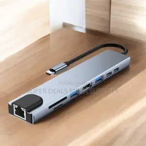 Premium Quality 8-in-1 Usb- C Hub Dock With Hdmi, Rj45 and Pd Support