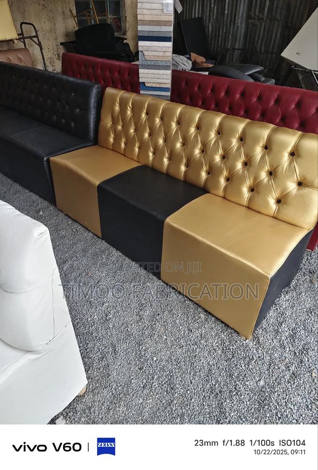Waiting Benches 5feet, Gold and Black - main view