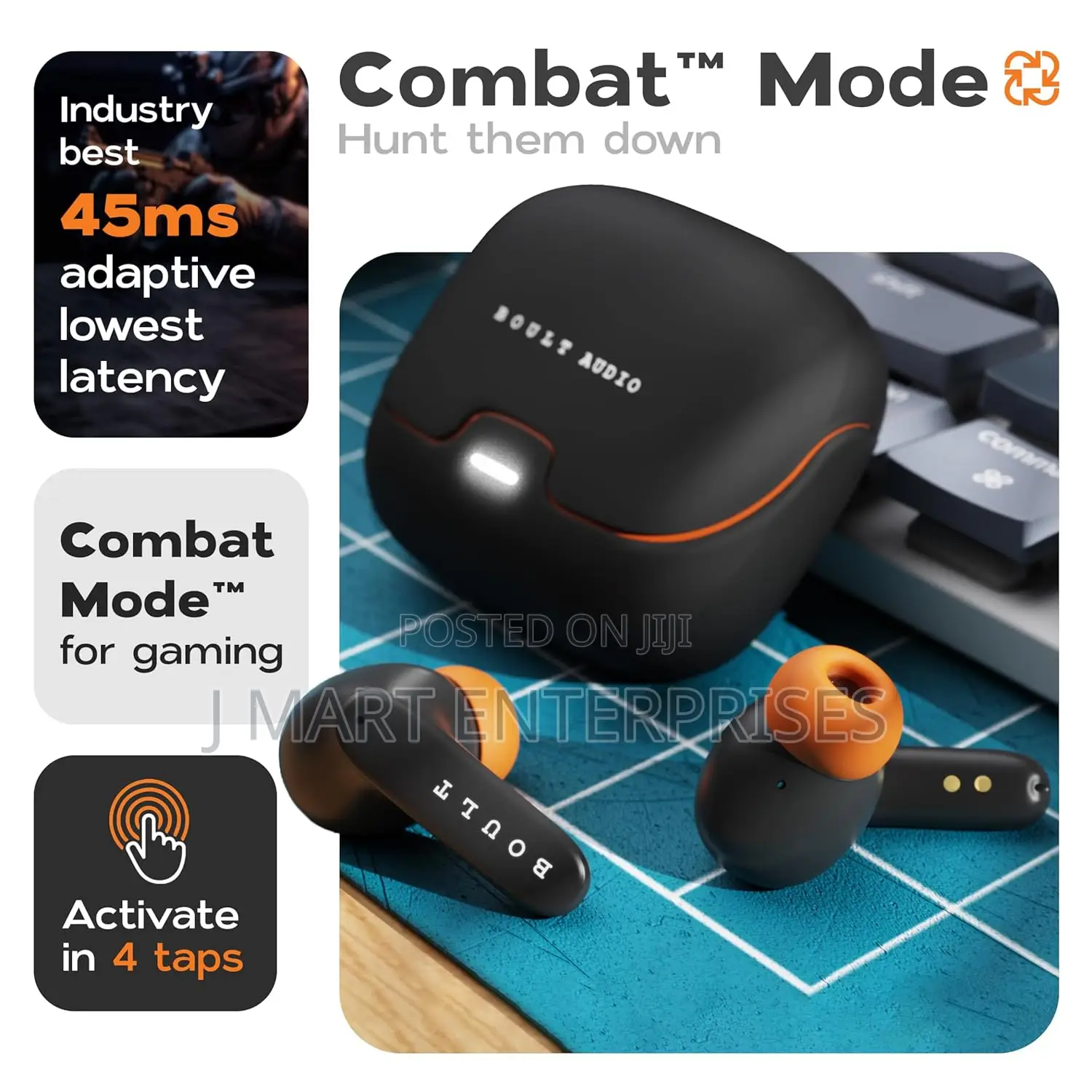 TWS Bluetooth 5.3 Truly Wireless in Ear Earbuds (Black) 100 HRS