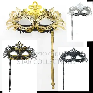 High Quality Ladies Detachable Handheld Stick Masks