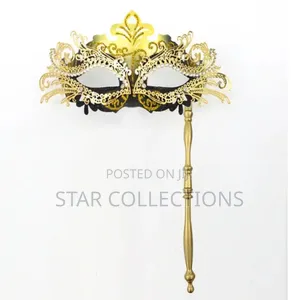 High Quality Ladies Detachable Handheld Stick Masks