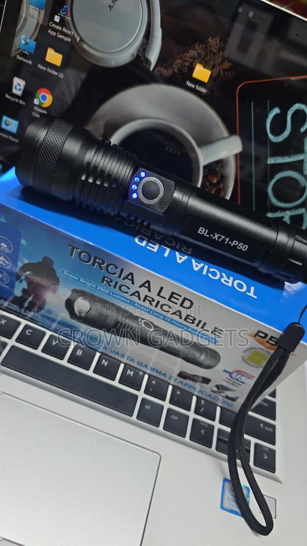 High-Power 2000lm Aluminum Led Flashlight for Outdoor Use - thumbnail 3