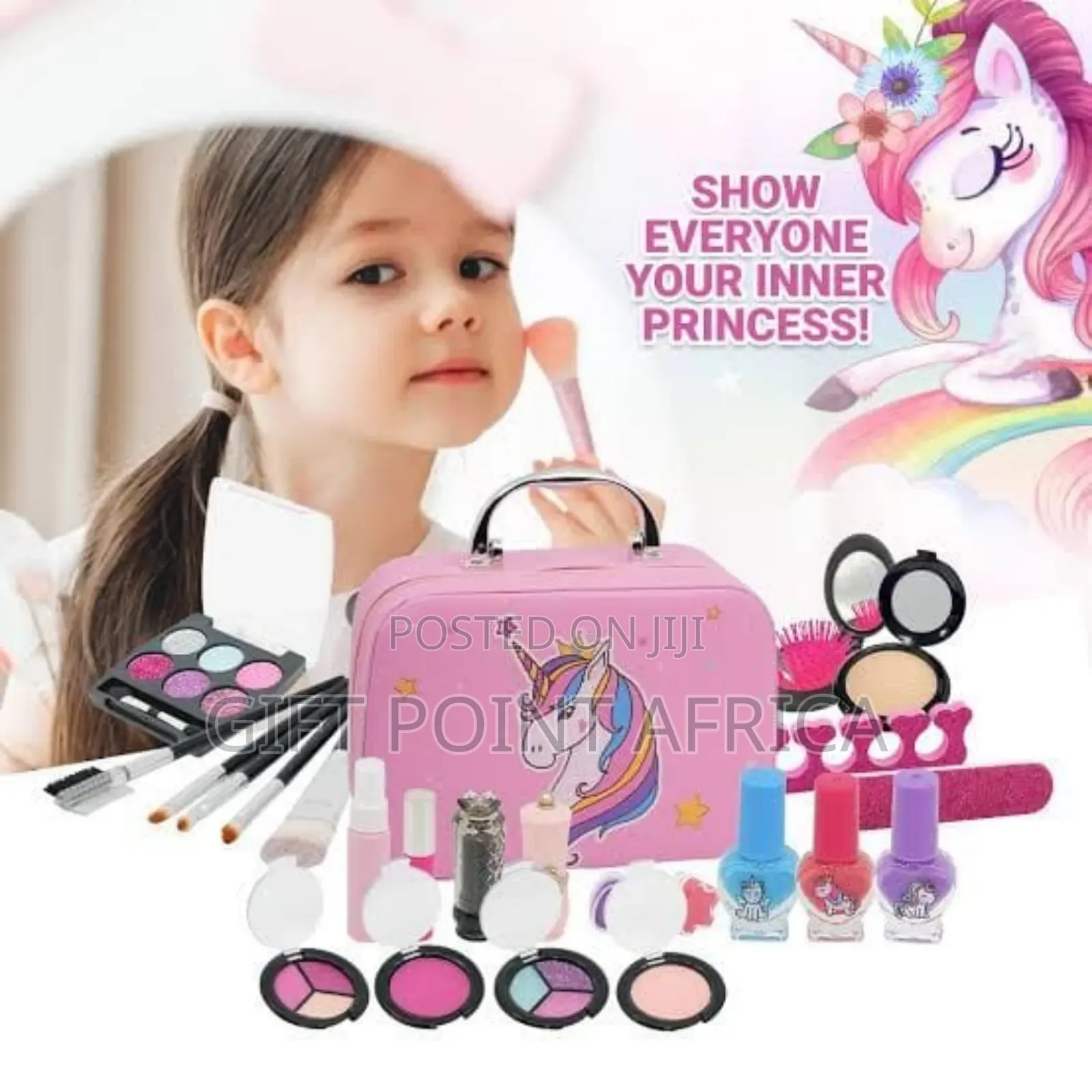 Non Toxic And Washable Kids. Makeup Kit For Girls &Bag For Storage