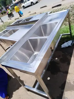 Commercial Stainless Steel Double Bowl Sink