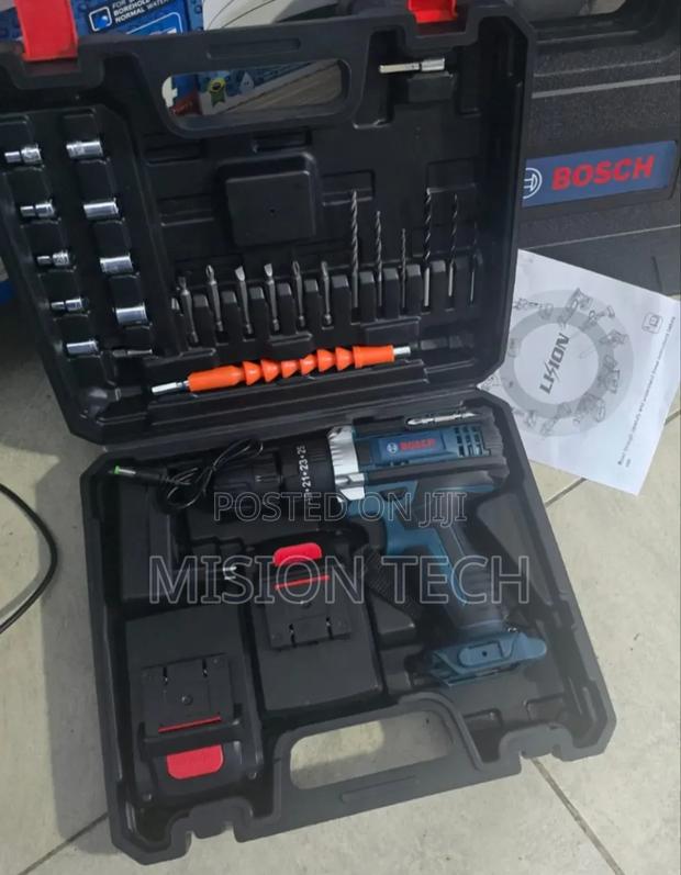 Bosch Bosch, 48v Cordless Drill With 2 Battery Bits, Accessories
