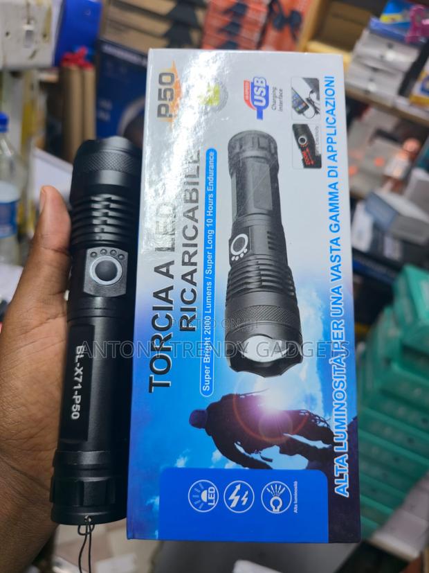 Bl-x71-p50 Tactical Led Flashlight 2000lm Usb Rechargeable Torch - main view