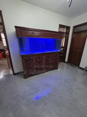 All Inclusive: Solid Wood Aquarium + Free Fish Food