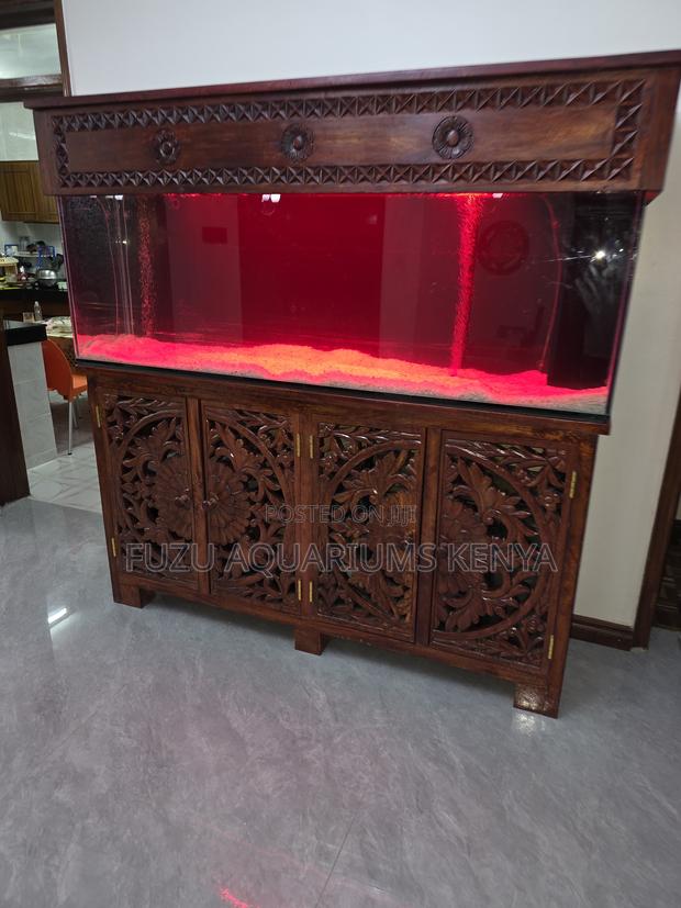 Full Starter Kit: Luxury Wood Aquarium Accessories - main view
