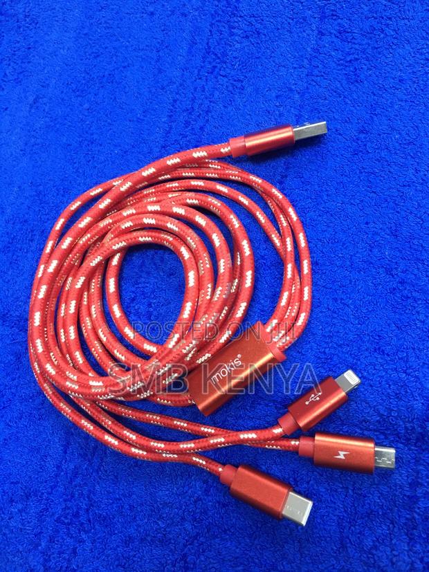 3 In 1 Charging Data Red Cable - main view