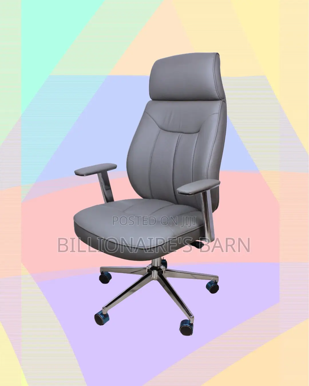 Space-Saving Grey Chair Executive (New | Perfect for Home Office