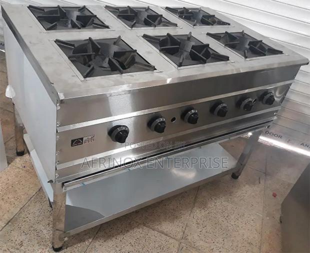 6-Burner Commercial Gas Cooker - main view