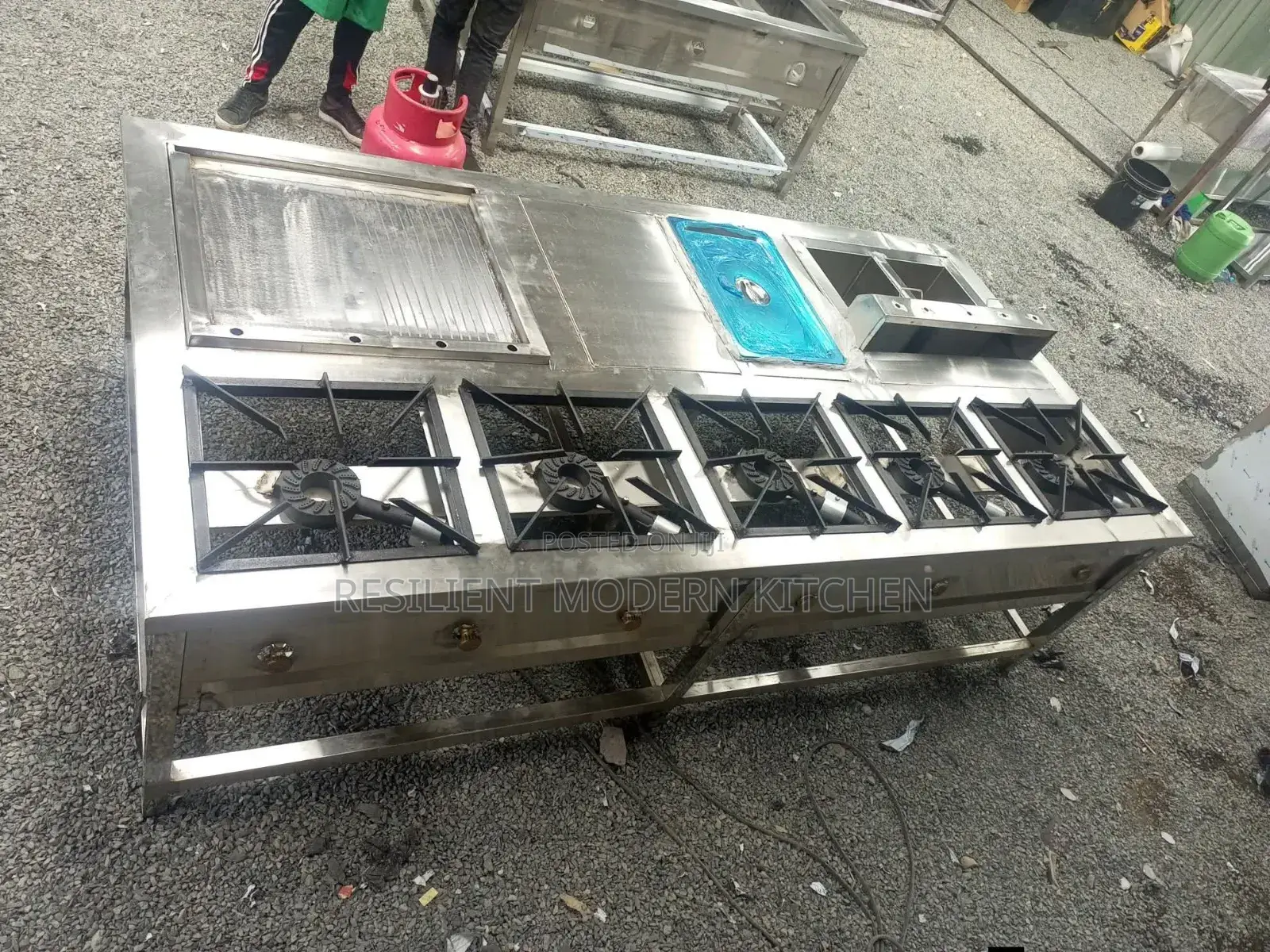 Heavy Gauge Commercial Stainless Steel Combined Cooking Range