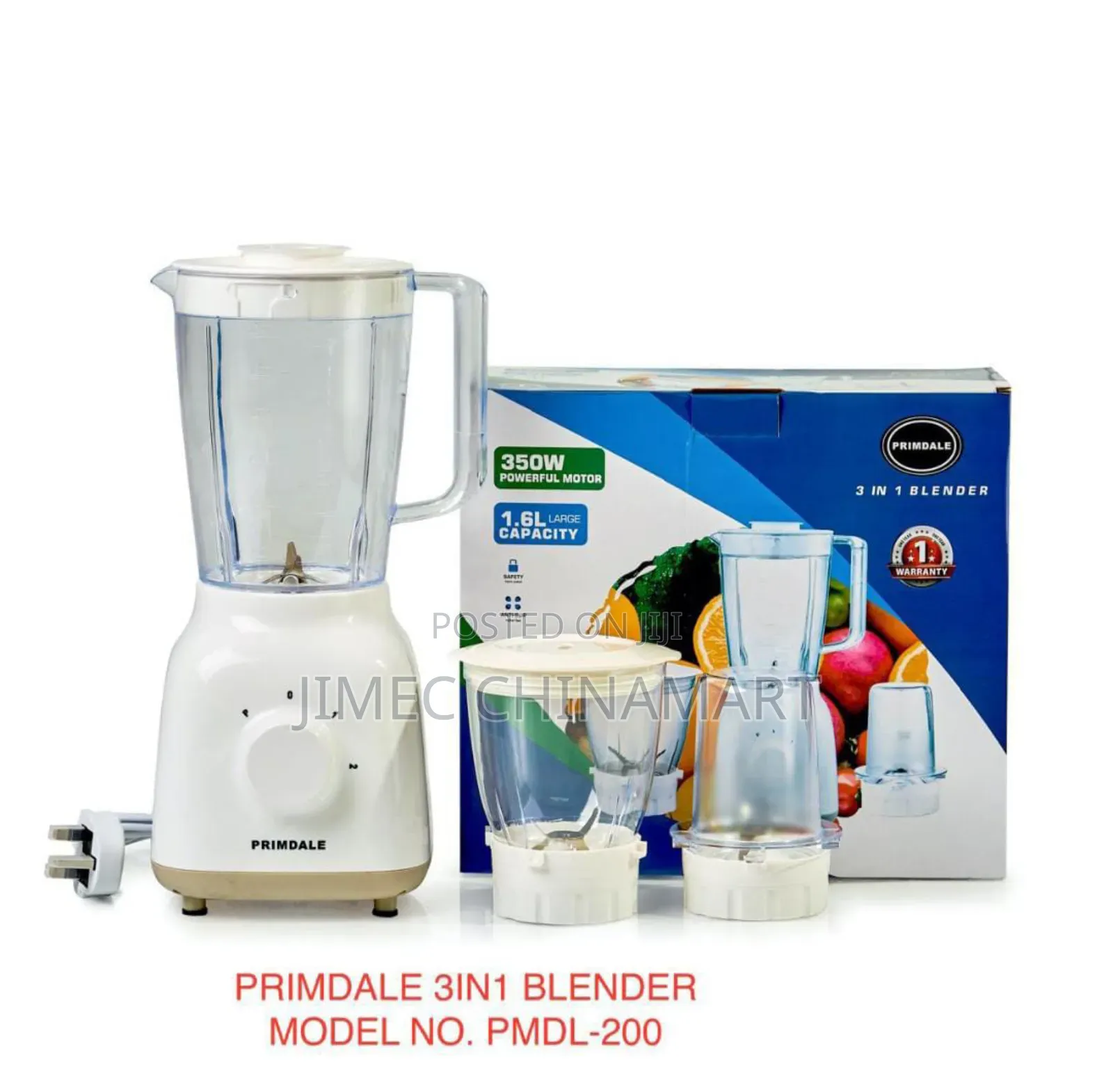 Primdale 3-in-1 Blender 350w – Mixer, Grinder Juicer