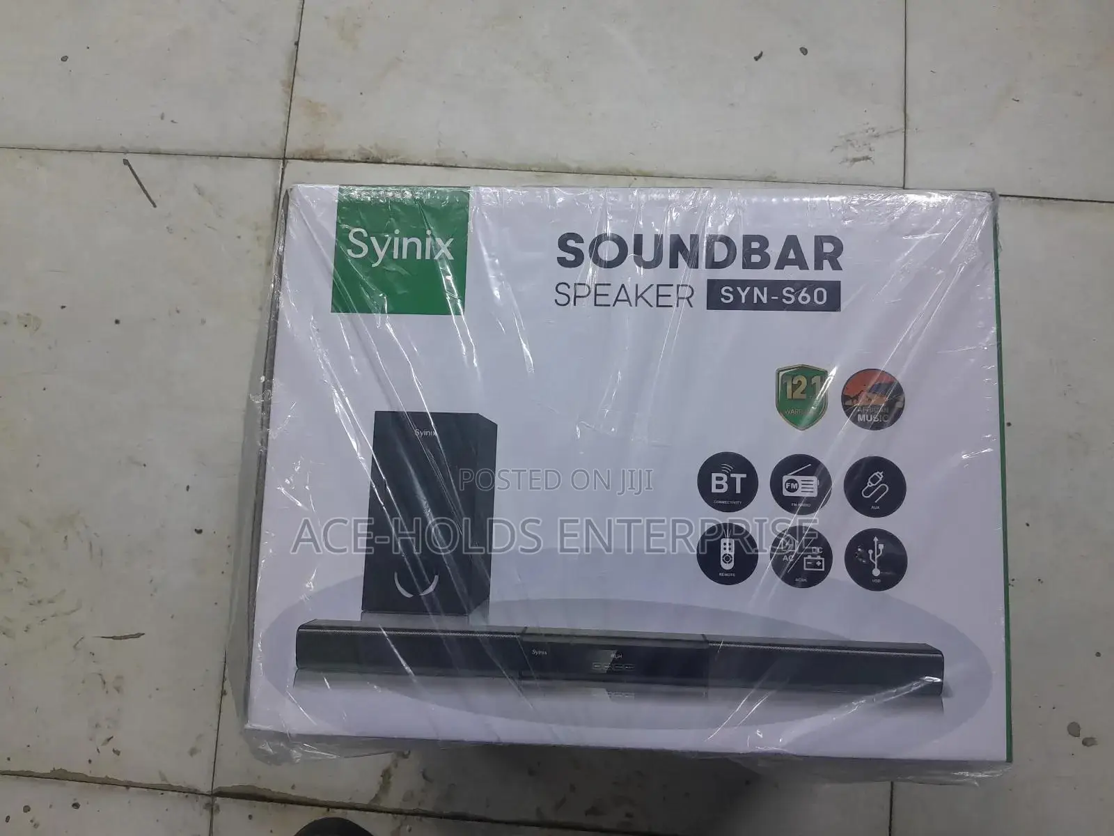 Syinix 2.1ch Soundbar Speaker System, Fm,Bt,Usb Cox