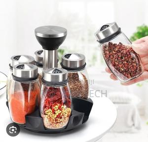 *7pc Rotating Spice Rack Set Ot-020 (100mlx6pcs + Stand) - thumbnail 2