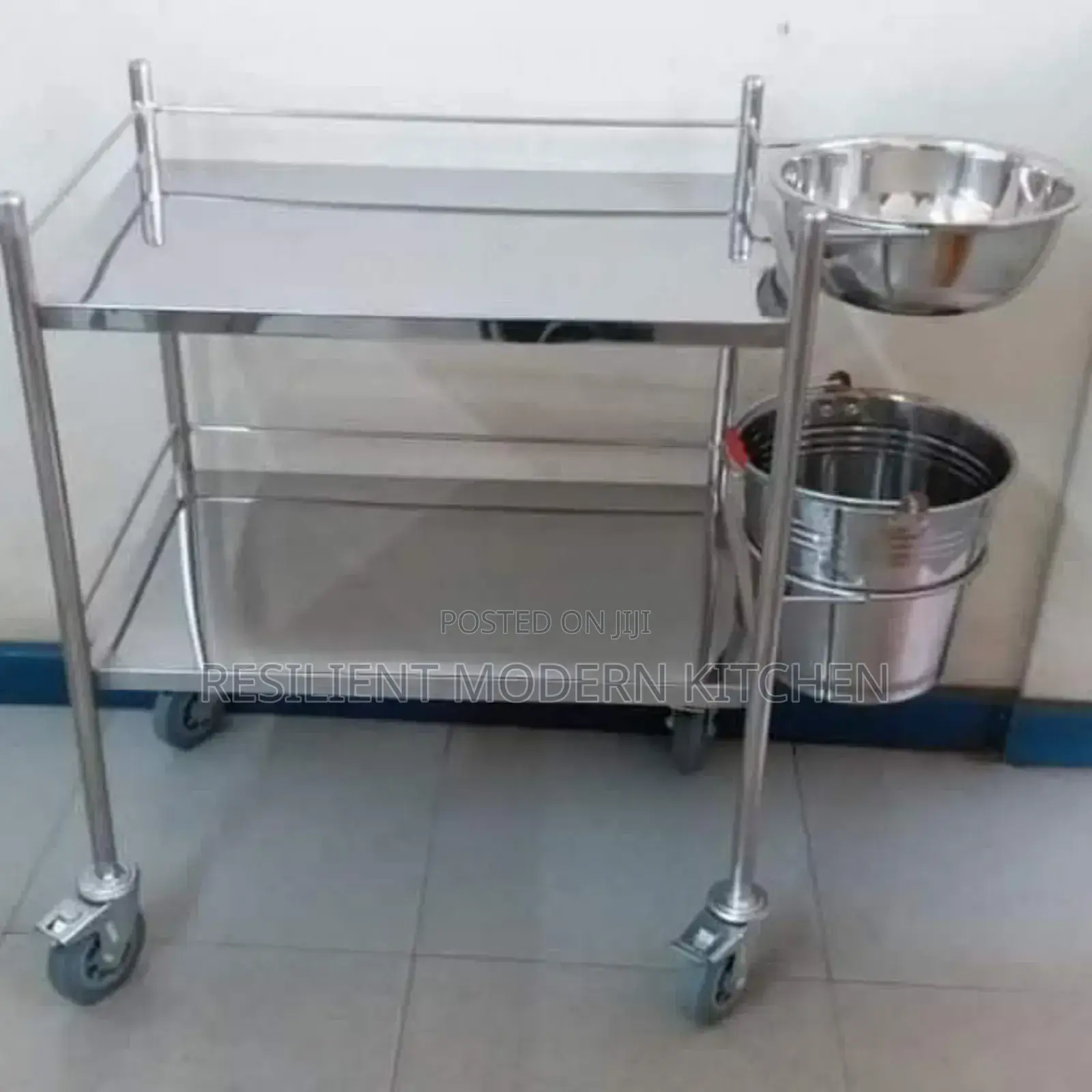 Stainless Steel Movable Hospital Trolley