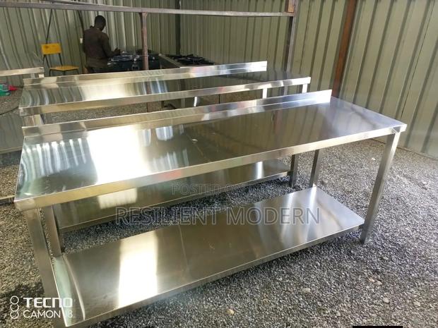 Heavy Gauge Stainless Steel Worktop Table - main view