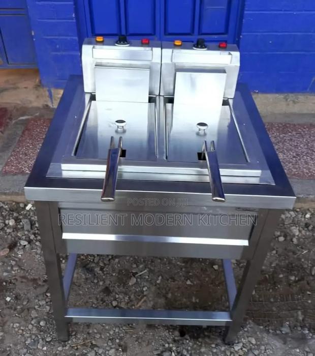 Heavy Duty Commercial Stainless Steel Double Fryer