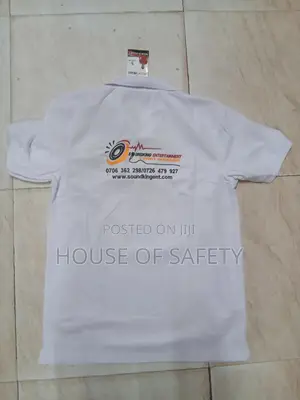 White Polo T-Shirt With Labelling at the Front