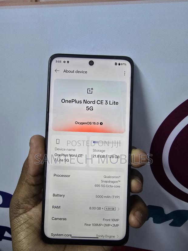 OnePlus Nord CE 3 Lite 5G 128 GB Gray - thumbnail 3
