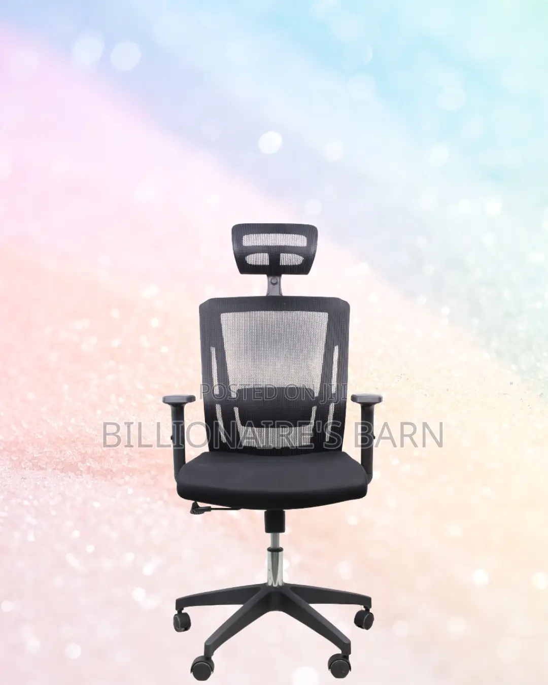 Adjustable Mesh Seat With Headrest | Nylon Base, Solid Support
