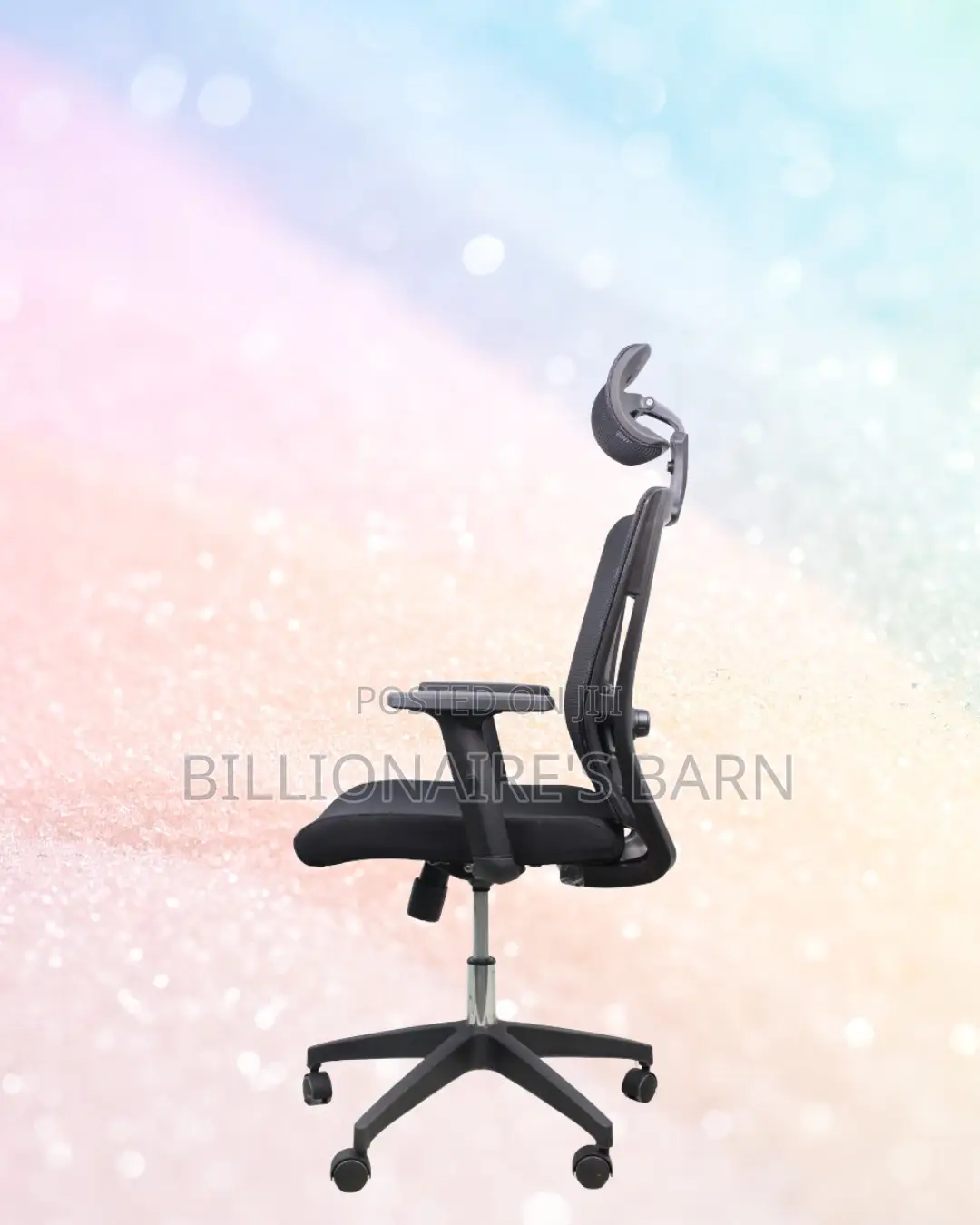 Adjustable Mesh Seat With Headrest | Nylon Base, Solid Support