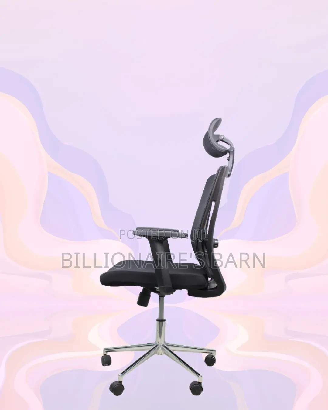 Office Mesh Chair With Lumbar Support | Modern Chrome Finish