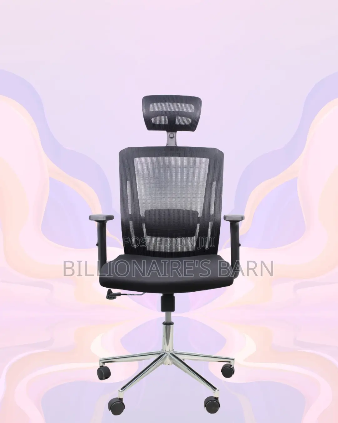 Office Mesh Chair With Lumbar Support | Modern Chrome Finish