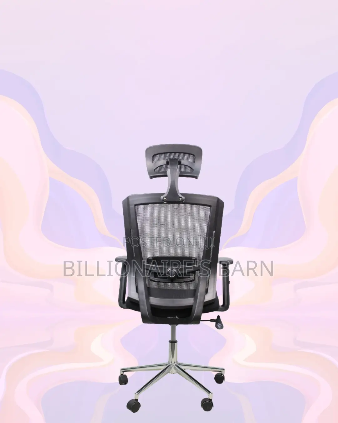 Office Mesh Chair With Lumbar Support | Modern Chrome Finish