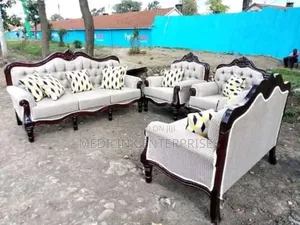 Royal Wood Mix 7 Seater Sofa Set