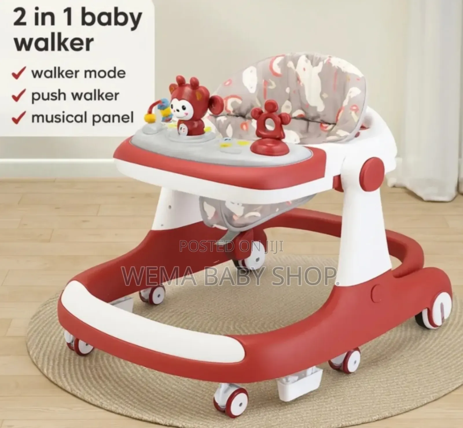 4 in 1 Multifunction Musical Foldable Baby Walker