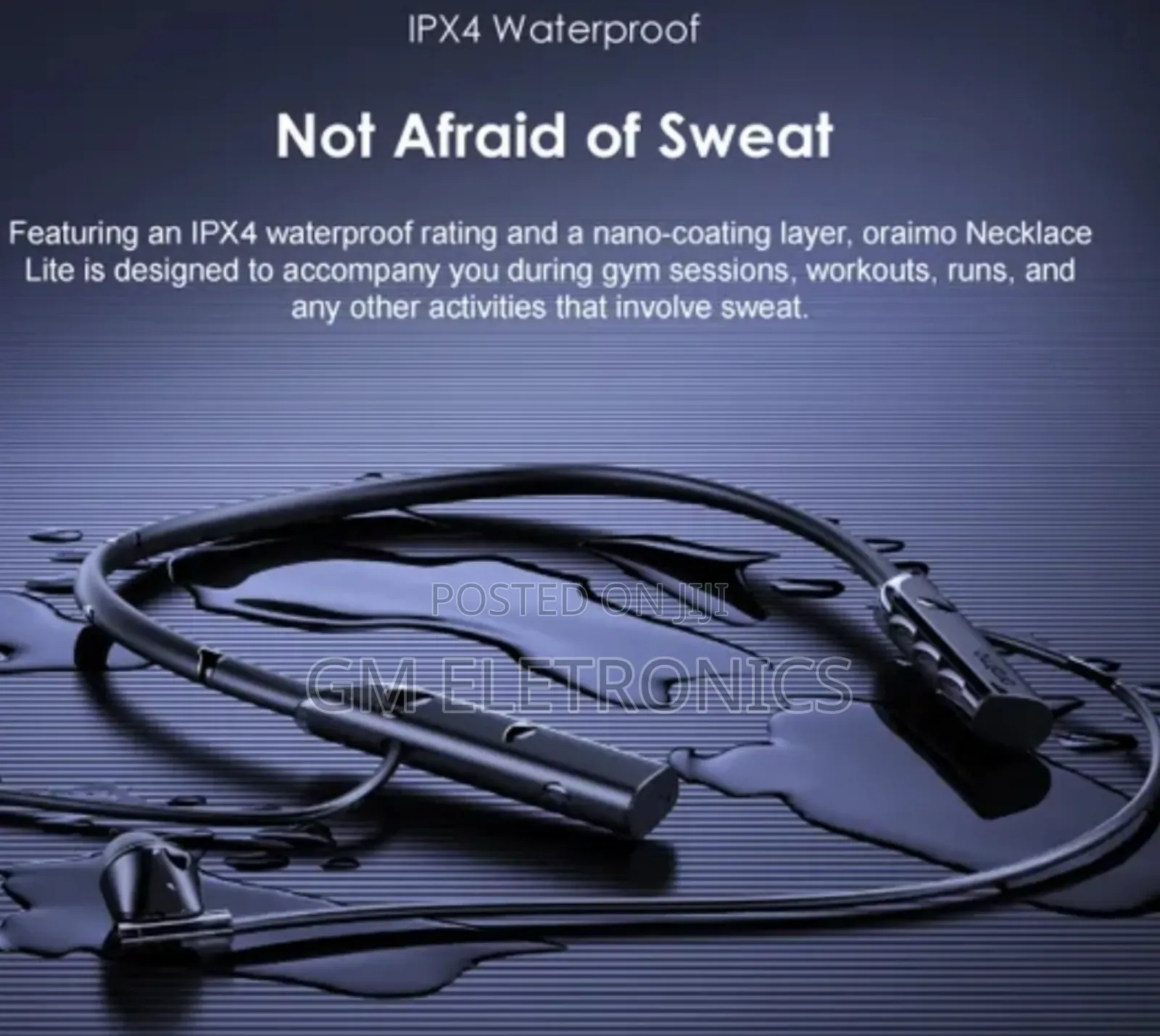 Original Oraimo Necklace Lite Call Vibration Wireless Headphones.