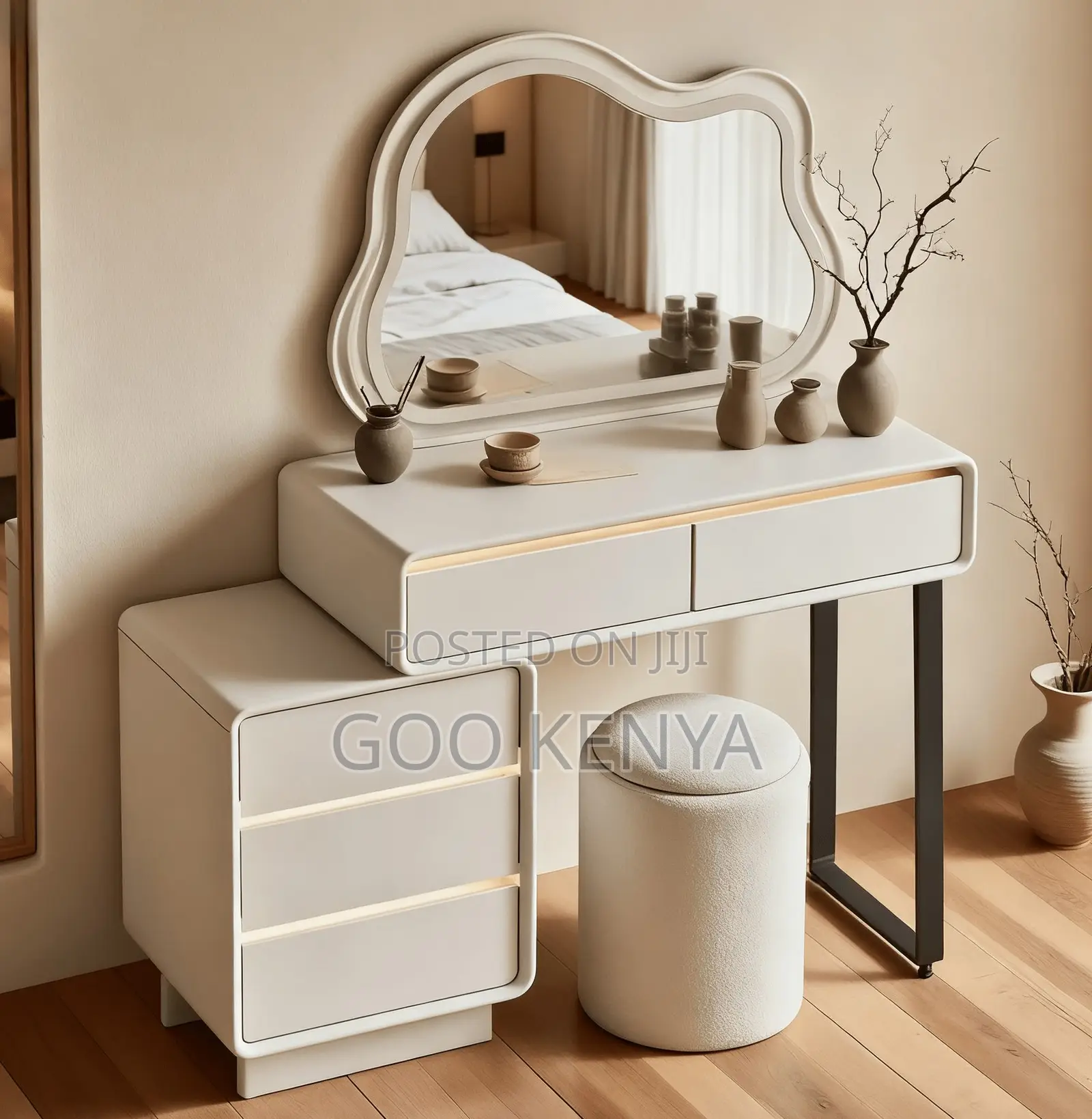 Home Dressing Home; Space-Saving Wooden Makeup Table With Storage