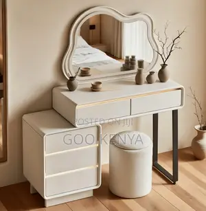 Home Dressing Home; Space-Saving Wooden Makeup Table With Storage