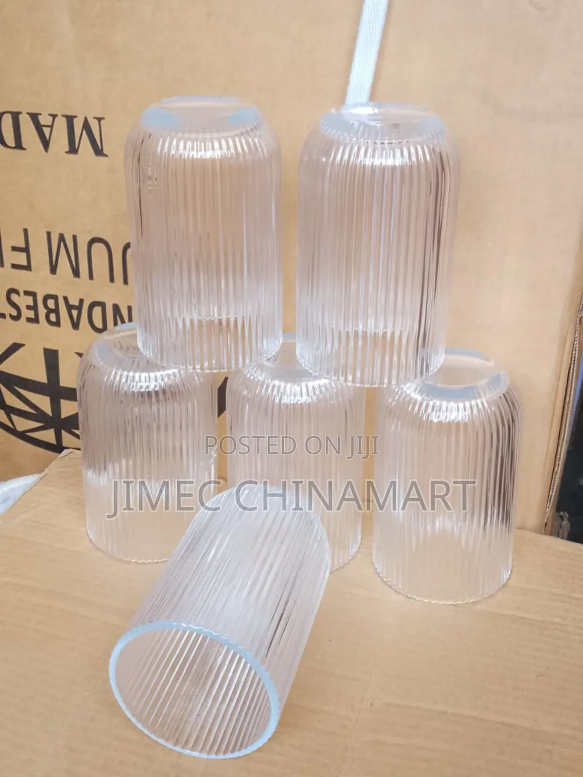 6 PCS Long Striped Glass Set