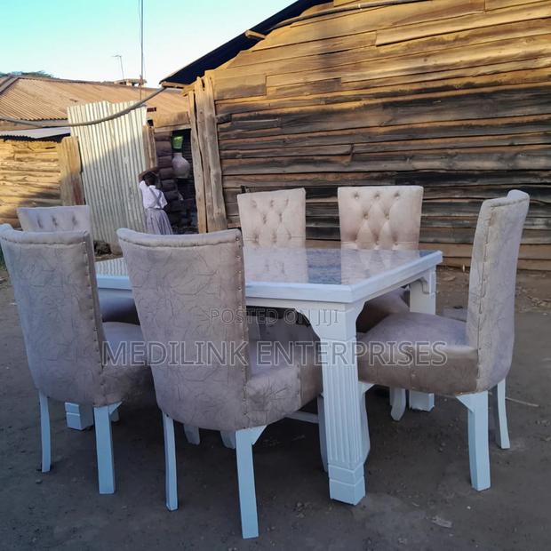 Solid Dinning Table Sets of Six Chairs