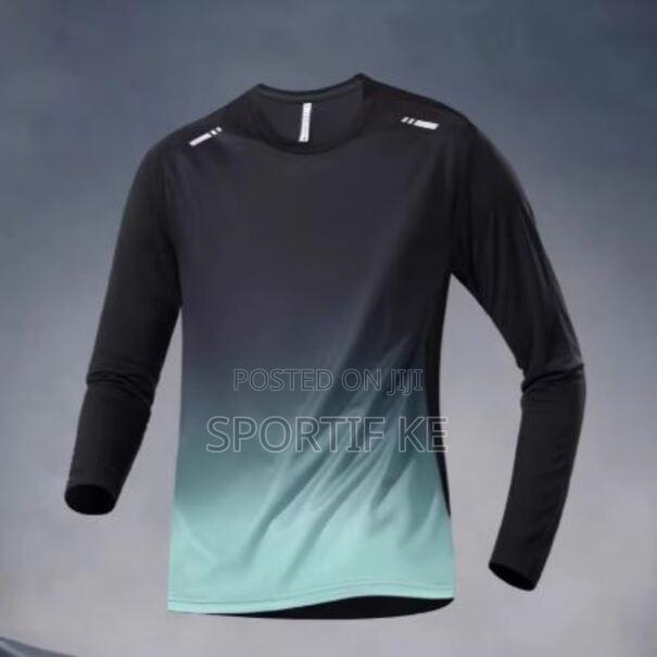 Mens Long Sleeve Quick-Dry Fitness T-Shirt