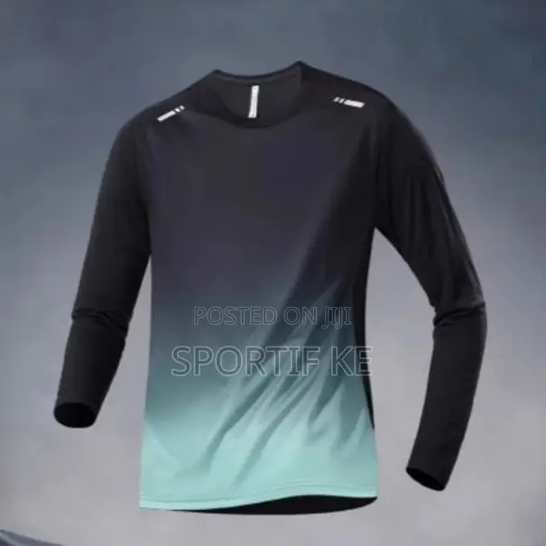 Mens Long Sleeve Quick-Dry Fitness T-Shirt