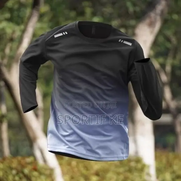 Mens Long Sleeve Quick-Dry Fitness T-Shirt