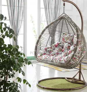 Home Chair; 2-Seater Durable Outdoor Patio With Wicker Basket Design