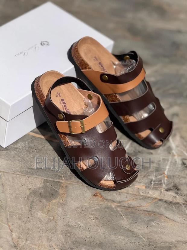 High Quality Leather (Guoluofei) Cork Sandal - thumbnail 4