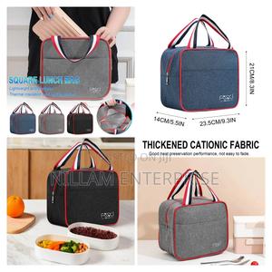 *6l Insulated Square Lunch Bag With Carry Handles,