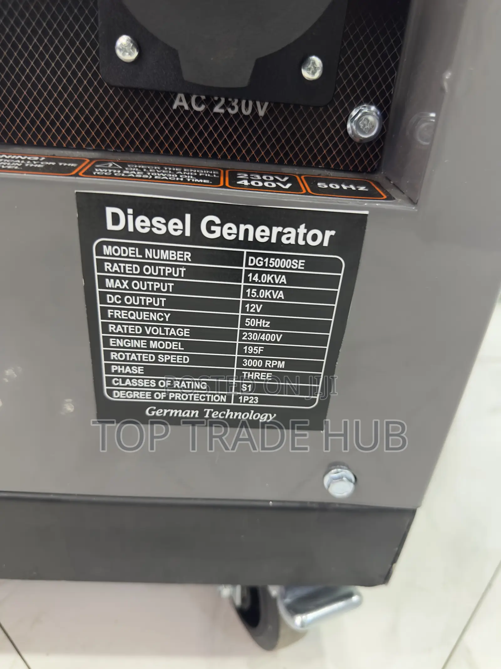 Cigma Uk Silent Diesel Generator 15kva Dual Phase(1 Phase & 3 Phase)