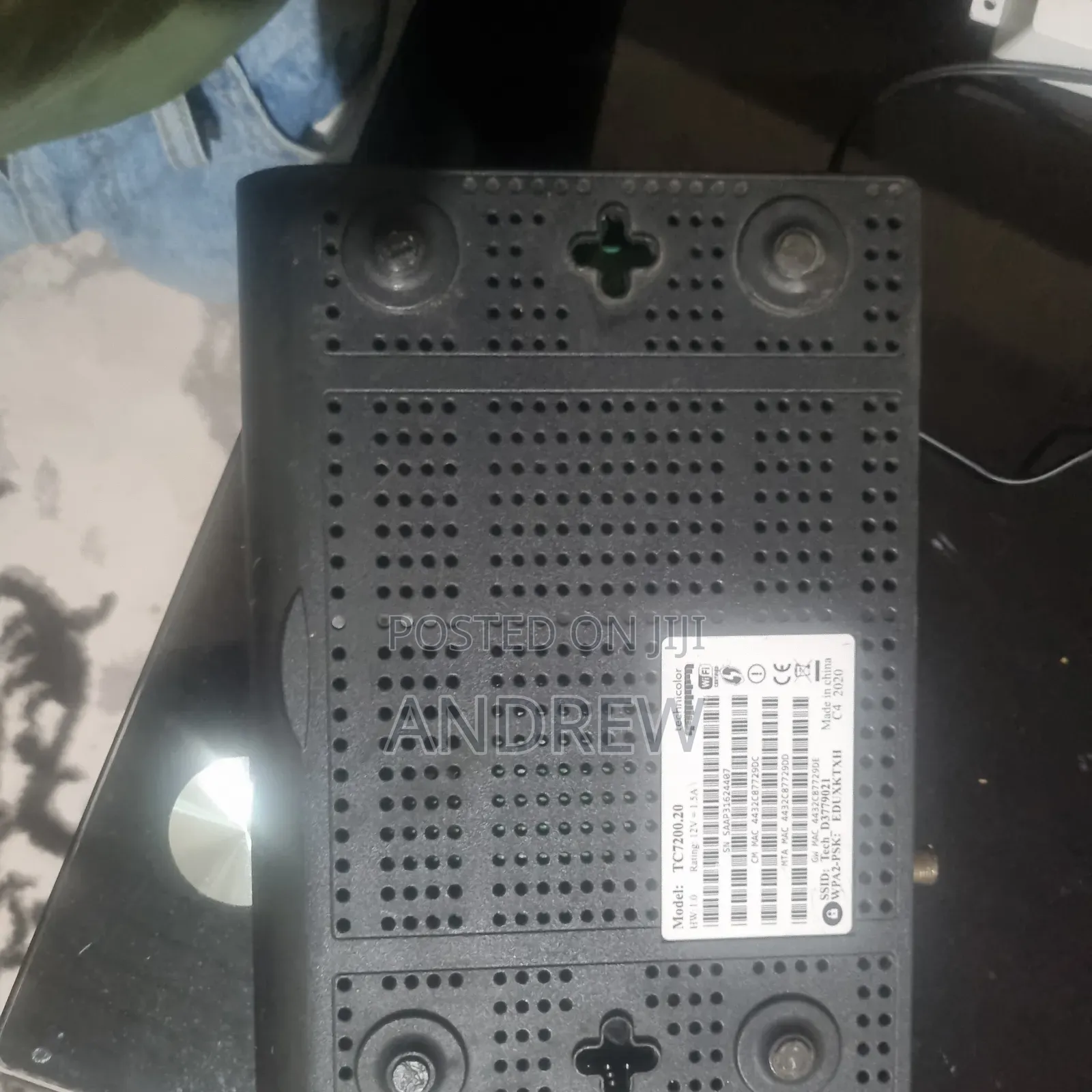 Technicolor Router From Purchased for Wifi Connectivity. Long Rsnge