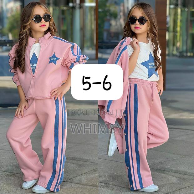 3 PCS Quality, Warm Winter Materialturkey Made 3 in 1 Girls Tracksuits