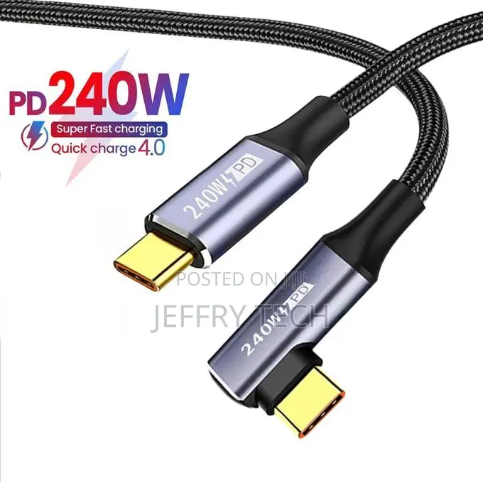 240w Pd Qc 4.0 High Speed ​​Charging Cable Usb Type-C to Type-C for Ph