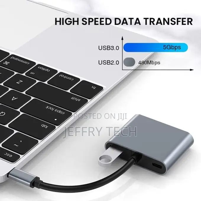 4 in 1 Type C Hub 100w, Usb 3.0 / 3.1, Type C to Hdmi + 1080p Vga A