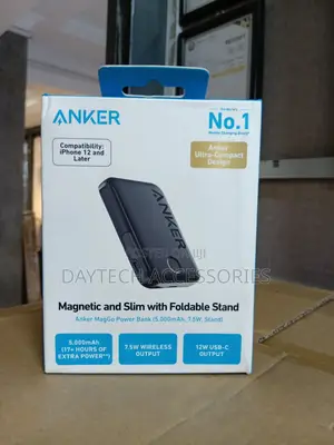 An Anker 322 Magnetic Battery (Maggo) 5000mah Portable Power Bank.
