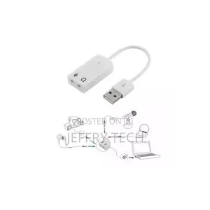 White Usb Sound Card 7.1 Channel Usb Audio Adapter